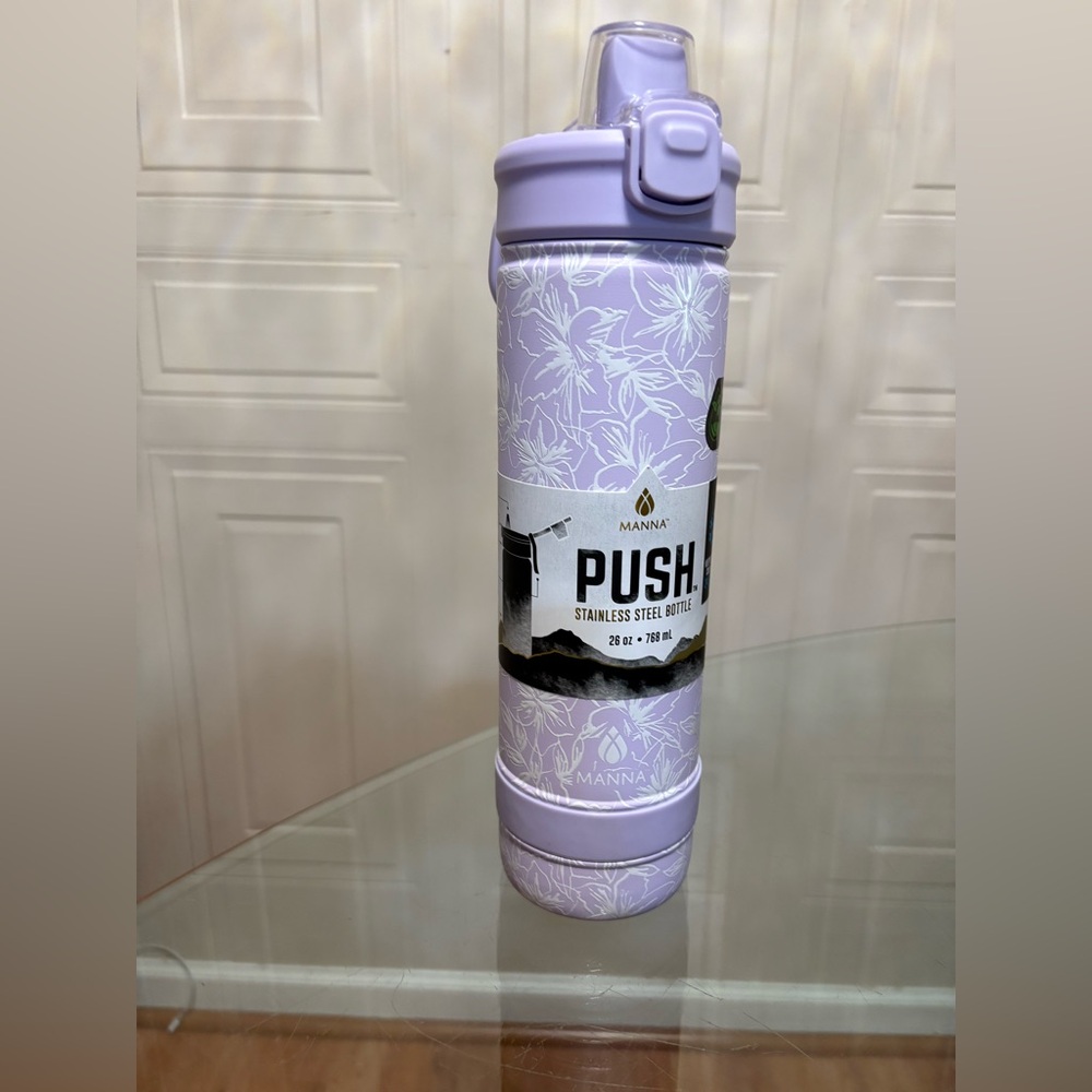 Manna Push Stainless Steel Water Bottle - Lavender26 Oz.